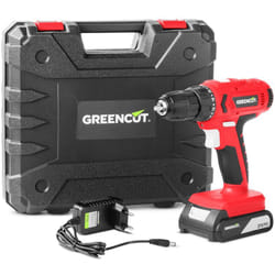 Visseuse et perceuse sans fil, batterie au lithium 21V 1.3Ah, vitesse 1500rpm, avec batterie, chargeur et étui inclus Greencut TD210L-1