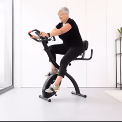 Le vélo d'appartement pliable BEST-320 avec selle , dossier et cordes élastiques est idéal pour vous si parmi vos objectifs s ...
