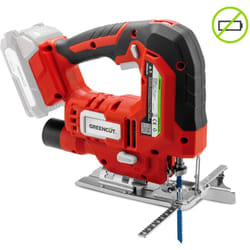 Scie sauteuse 20V, batterie au lithium non incluse, 4 positions de lame, vitesse réglable et profondeur de coupe jusqu'à 65 mm Greencut SRJ200L-SB