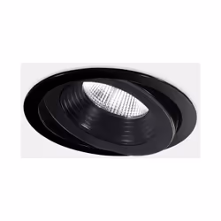 LEDS C4 Dako Réglable Ø200mm Spot Encastré Extérieur LED Large Noir IP65 IK07 3000K | Finition : Noir | Matériel : Verre Haut ...