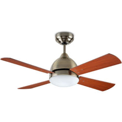 Efectoled - Ventilateur de Plafond leds C4 Forlight Bornéo E27 Teck Patiné