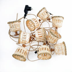Lúzete - Guirlande lumineuse étanche 10 ampoules cordon jute Aurora - New Garden