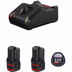 Power Set BOSCH (2 x 12V 2,0 Ah + GAL12V-40) Batteries BOSCH GBA 12V 2,0 Ah - Faible poids pour travailler dans de meilleures ...