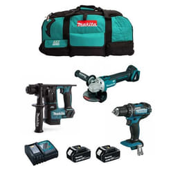MAKITA Kit MPK18323A (DGA504 + DDF482 + DHR171 + 2 x 30 Ah + DC18RC + LXT600)