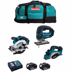 Description générale Le kit MAKITA MPK18323B comprend trois outils essentiels pour vos projets de bricolage : le rabot MAKITA ...
