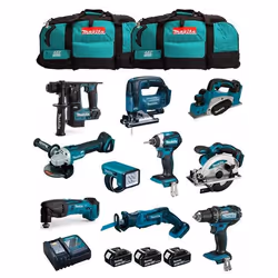 MAKITA Kit MPK1810233A (DDF482+DTD154+DHR171+DGA504+DTM50+DSS610+DJV182+ DJR185+DKP180+DML186+ 3x30Ah + DC18RC + 2xLXT600)