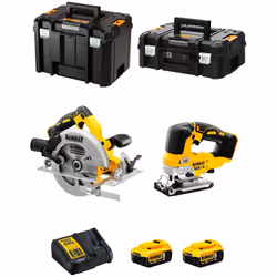 DeWALT Kit DCS570 + DCS334 Scie Circulaire DeWALT DCS570 - Graduation pour régler avec précision la profondeur de coupe jusqu ...