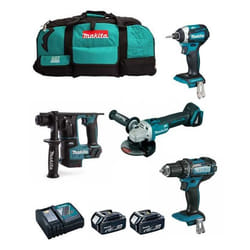 MAKITA Kit 18V MSB4P2A (DHR171 + DGA504 + DDF482 + DTD154 + 2 x 50 Ah + DC18RC + Trolley)