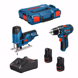 BOSCH Kit 12V B12GSTGSR2bat3a-40 Perceuse-Visseuse BOSCH GSR 12V-15 Professional - Sa conception extrêmement réduite de 169 m ...