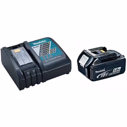 Description générale Le Power Set MAKITA comprend une batterie 18V 5,0 Ah et un chargeur DC18RC, offrant une solution efficac ...