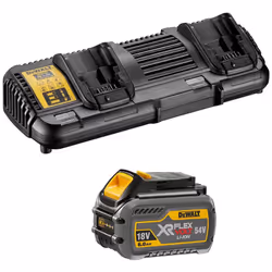 Power Set DeWALT FlexVolt (1 x 54V/18V 6,0 Ah + DCB132) Batterie DeWALT DCB546 - Technologie XR FlexVolt : offre une durée de ...