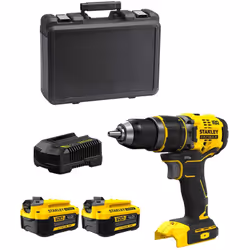 Perceuse à Percussion STANLEY FatMax SFMCD721 - Moteur Brushless à 2 vitesses qui offre plus de puissance et d'autonomie - Co ...