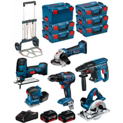 Bosch - Kit 18V BK602 (gst 18V-LIS+GKS 18V-LI+GSS 18V-10+GSR 18V-55+GBH 18V-21+GWS 18-125V-LI+ 2x5,0Ah+GAL18V-40+6xL-Boxx+Chariot)