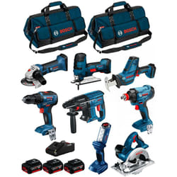 Bosch - Kit 18V BK801BAG (gdx 18V-180+GSR 18V-55+GBH 18V-21+GKS 18V-LI+GST 18V-LIS+GWS 18-125V-LI+GLI 18V-300+GSA 18V-LIC+3x4,0Ah)