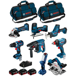 Bosch - Kit 18V BK802BAG (gdx 18V-180+GSR 18V-60C+GBH 18V-21+GKS 18V-57+GST 18V-LIS+GWS 18-125V-LI+GLI 18V-300+GSA18V-LIC+3x5,0Ah)