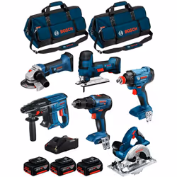 Description générale Le kit BOSCH 18V BK601BAG comprend des outils puissants et polyvalents, idéaux pour les travaux de brico ...