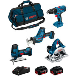 Bosch - Kit 18V BK404BAG (gsa 18 v-li c gst 18 v-li s gks 18 v-li gsb 18V-21 2 x 5,0 Ah GAL18V-40 Sac)