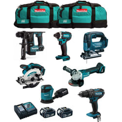 Makita - Kit MK702 (DDF482 DHR171 DGA504 DTD152 DJV182 DSS610 DBO180 2 x 5,0 Ah DC18RC 2 x LXT600)
