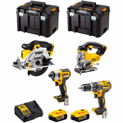 Description générale Le Kit DeWALT DWK402 est un ensemble complet d'outils de qualité professionnelle, comprenant une perceus ...