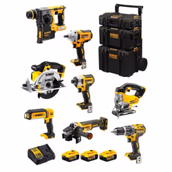 DeWALT Kit DWK800 (DCD796 + DCH273 + DCG405 + DCF887 + DCF894 + DCS331 + DCS391 + DCL050 + 3 x 50 Ah + DCB115 + Caddy 3en1)