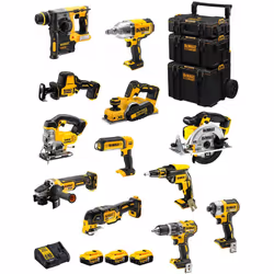 Description générale Le kit DeWALT DWK1202 comprend une gamme d'outils puissants et efficaces, idéaux pour les travaux de bri ...