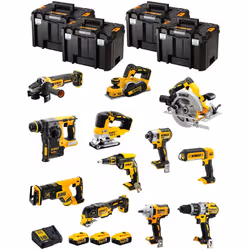 Description générale Le kit DeWALT DWK1201T comprend des outils puissants et polyvalents conçus pour répondre à tous vos beso ...