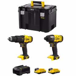 STANLEY FatMax Kit SVK214 Perceuse à Percussion STANLEY FatMax SFMCD711 - Moteur à 2 vitesses qui offre plus de puissance et  ...