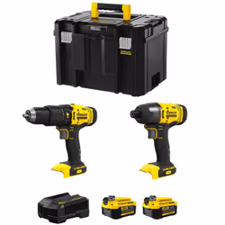 STANLEY FatMax Kit SVK215 Perceuse à Percussion STANLEY FatMax SFMCD711 - Moteur à 2 vitesses qui offre plus de puissance et  ...