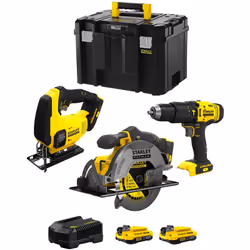 STANLEY FatMax Kit SVK302 Scie Sauteuse STANLEY FatMax SFMCS600 - Action pendulaire offrant des performances accrues avec jus ...