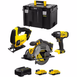 STANLEY FatMax Kit SVK304 Scie Sauteuse STANLEY FatMax SFMCS600 - Action pendulaire offrant des performances accrues avec jus ...