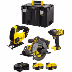 STANLEY FatMax Kit SVK305 Scie Sauteuse STANLEY FatMax SFMCS600 - Action pendulaire offrant des performances accrues avec jus ...