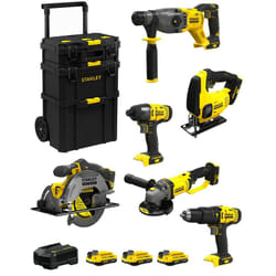 Stanley - FatMax Kit SVK600 (SFMCH900 SFMCG400 SFMCD711 SFMCF800 SFMCS500 SFMCS600 3 x 2,0 Ah Chargeur Caddy 3en1)