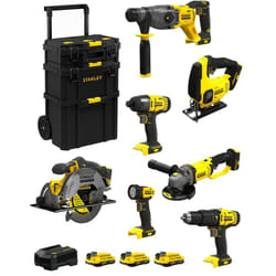 Stanley - FatMax Kit SVK700 (SFMCH900 SFMCG400 SFMCD711 SFMCF800 SFMCS500 SFMCS600 SFMCL0203x2,0AhChargeurCaddy)