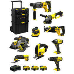 FatMax Kit SVK901 (SFMCH900+SFMCG400+SFMCD711+SFMCF800+SFMCS500SFMCS600+SFMCW220+SFMCS300+SFMCE500+ 3 x 4,0Ah Caddy) - Stanley