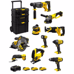 Description générale Le kit STANLEY FatMax SVK1000 est un ensemble complet d'outils sans fil, conçu pour répondre aux besoins ...