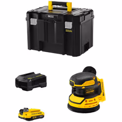 Ponceuse Excentrique STANLEY FatMax SFMCW220 - Outil idéal pour le travail de détail dans des espaces confinés - 2 zones de p ...