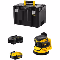 Ponceuse Excentrique STANLEY FatMax SFMCW220 - Outil idéal pour le travail de détail dans des espaces confinés - 2 zones de p ...