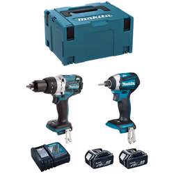 MAKITA Kit MK227RTJ Perceuse à Percussion MAKITA DHP481 - Moteur Brushless BL : plus efficace, réduit la friction et la surch ...