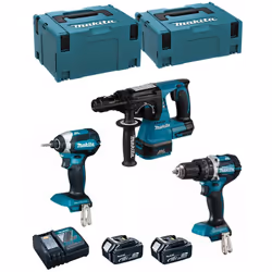 MAKITA Kit MK307RTJ Perfo-Burineur MAKITA DHR243 - Moteur BL Brushless : l'énergie produite par le moteur est plus efficace,  ...