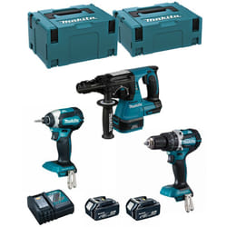 MAKITA Kit MK307RTJ (DHR243 DHP484 DTD153 2 x 5,0 Ah DC18RC MAKPAC 2 MAKPAC 3)