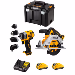 DeWALT Kit D12K207 Scie Circulaire DeWALT DCS512 - Moteur Brushless pour plus d'autonomie, plus de performance et de durabili ...