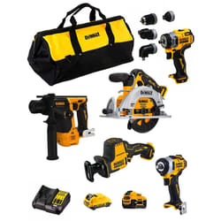 Dewalt - Kit D12K502 (DCS512 DCS312 DCD703 DCH072 DCF901 1 x 3,0 Ah 1 x 5,0 Ah DCB107 Sac)