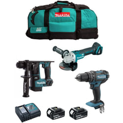 Makita - Kit MK305 (DHP482 DHR171 DGA504 2 x 3,0 Ah DC18RC LXT600)