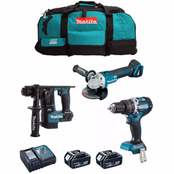MAKITA Kit MK307 Perceuse à Percussion MAKITA DHP484 - Perceuse à Percussion avec moteur Brushless BL, l'énergie est plus eff ...