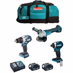 MAKITA Kit MK309 Perceuse à Percussion MAKITA DHP486 - Le moteur brushless BL délivre 130 Nm de couple, pour de meilleures pe ...