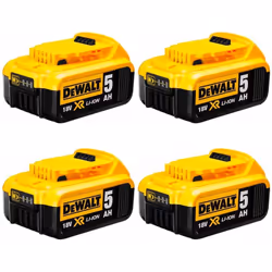 Pack de 4 batteries DeWALT DCB184P4 - Technologie XR Li-Ion de DeWALT : offre une meilleure autonomie pour finaliser vos trav ...