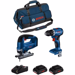 BOSCH Kit BK2024BAG Perceuse à Percussion BOSCH GSB 18V-45 Professional - La GSB 18V-45 possède un moteur sans charbon assura ...