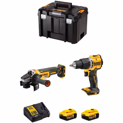 DeWALT Kit DCK227 Mini-Meuleuse DeWALT DCG405 - Moteur avec technologie BRUSHLESS pour une efficacité optimale - Le frein éle ...