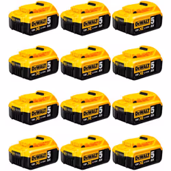 Pack de 12 batteries DeWALT DCB184P12 - Technologie XR Li-Ion de DeWALT : offre une meilleure autonomie pour finaliser vos tr ...