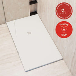 Receveur de douche Poalgi extraplat, blanc Blanco, L.70 x l.140 cm, finition sable, série Hos's